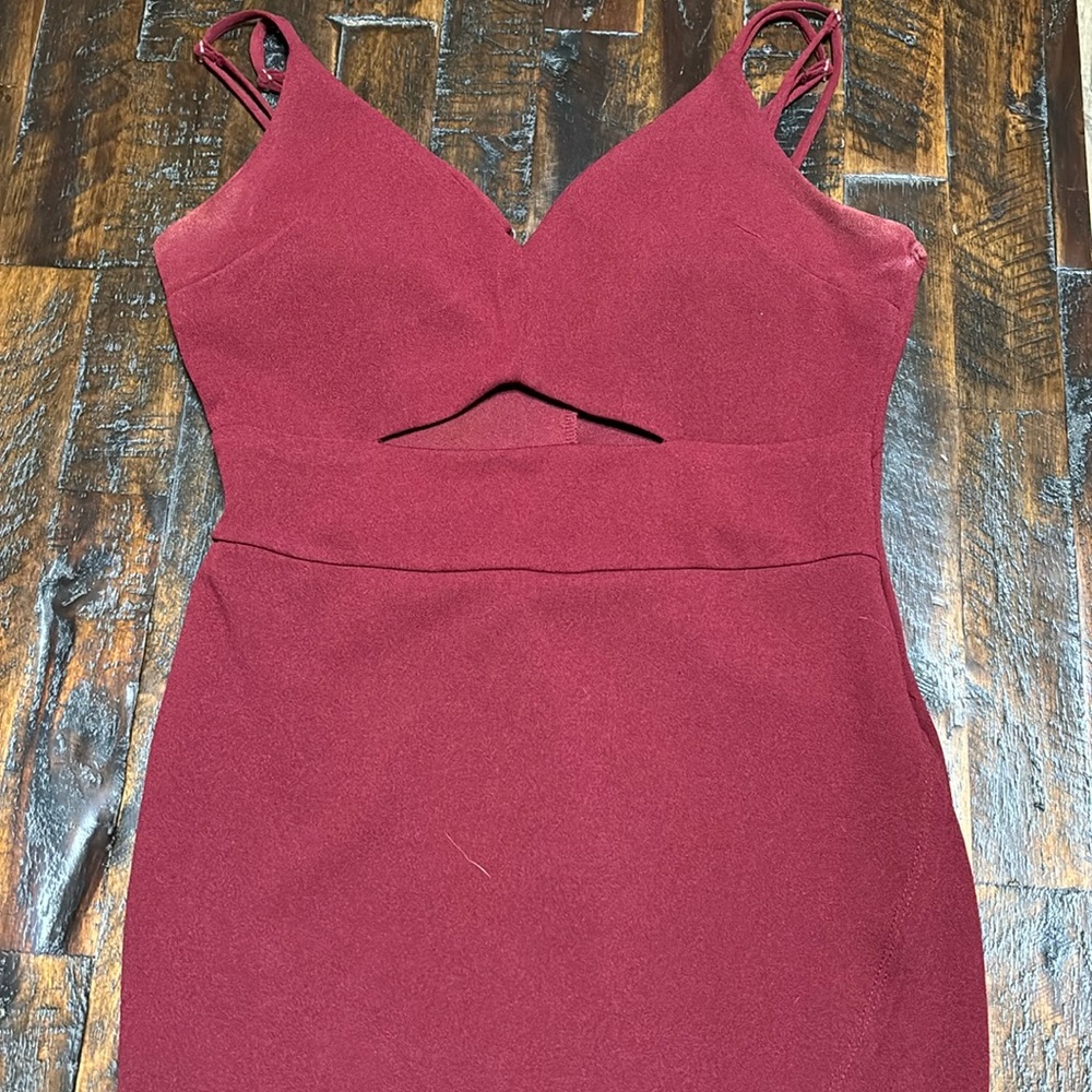 Honey and Rosie semi formal dress burgundy